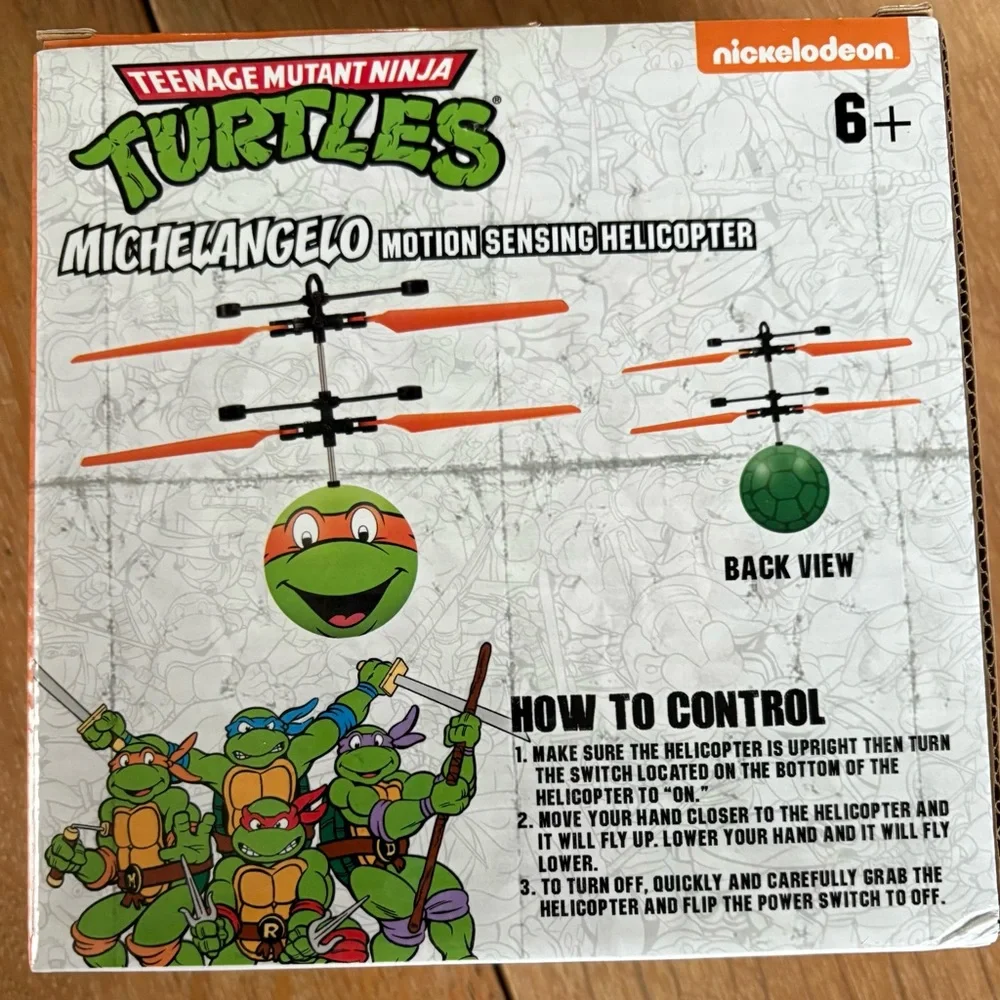 Nickelodeon World Toys TMNT Michelangelo Green Helicopter NWOT never opened